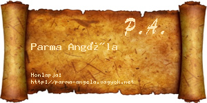Parma Angéla névjegykártya